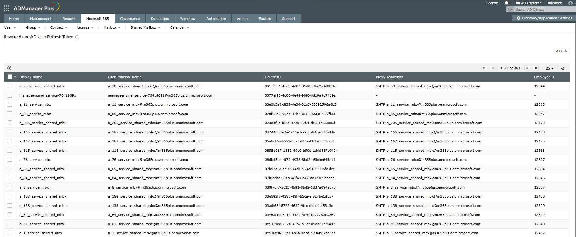 Revoking an active user session in ADManager Plus.