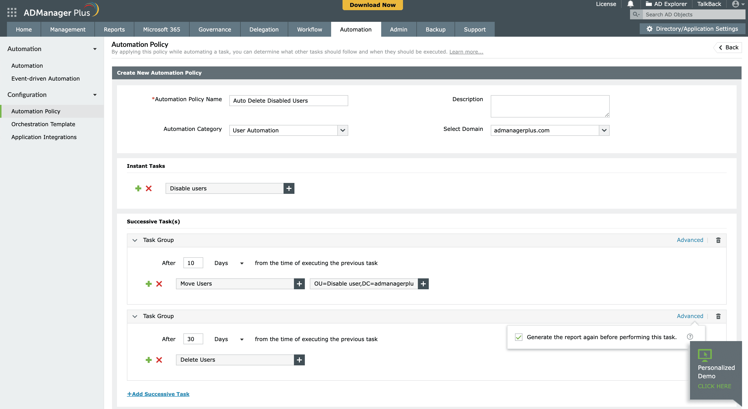 Automation and workflows