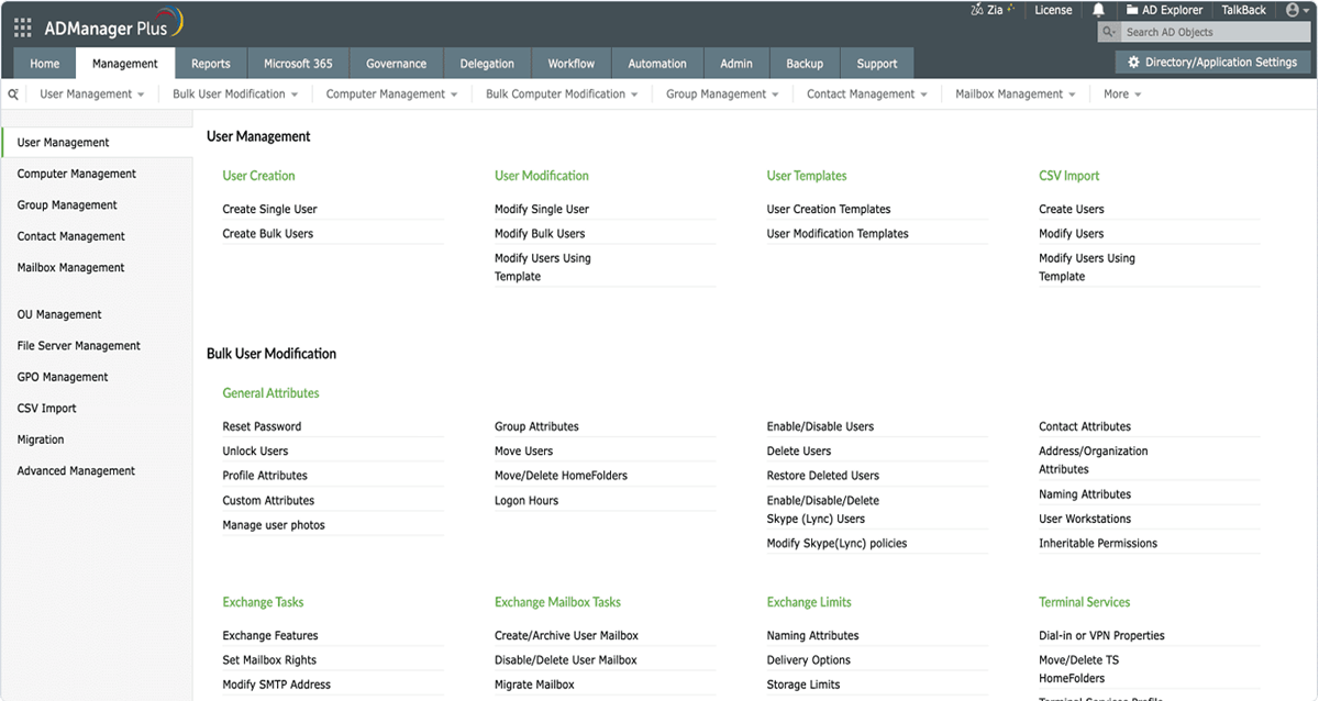 Bulk user management