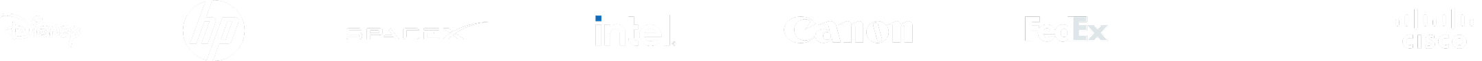 Trusted by Disney, HP, SpaceX, Intel, Canon, FedEx, IBM, and Cisco