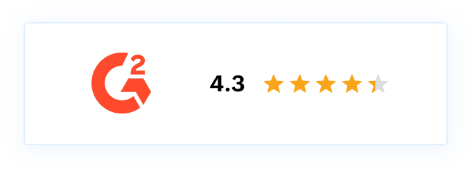 G2 rating 4.3 out of 5