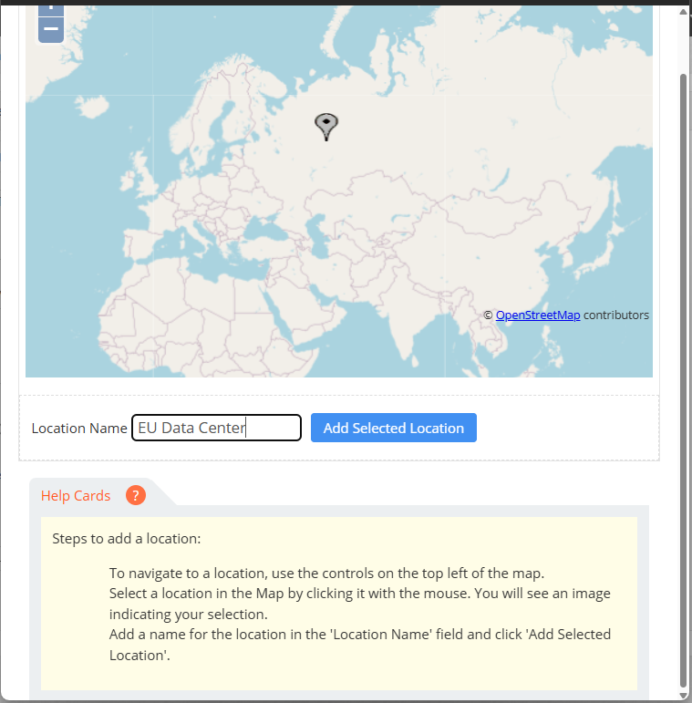 Applications Manager World Map View: Adding custom location to Monitor Group