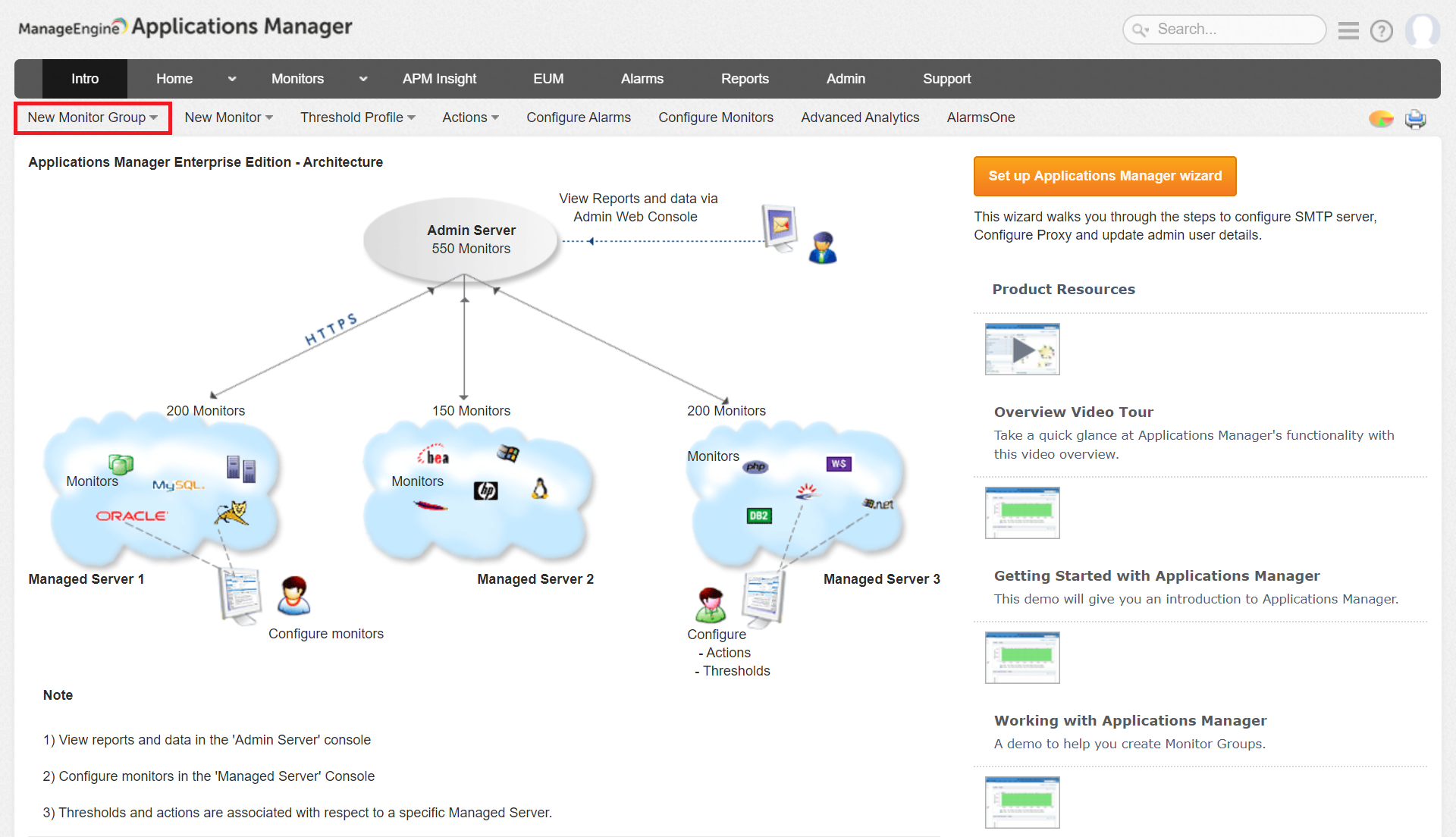 ManageEngine Applications Manager Demo for creating Monitor Groups