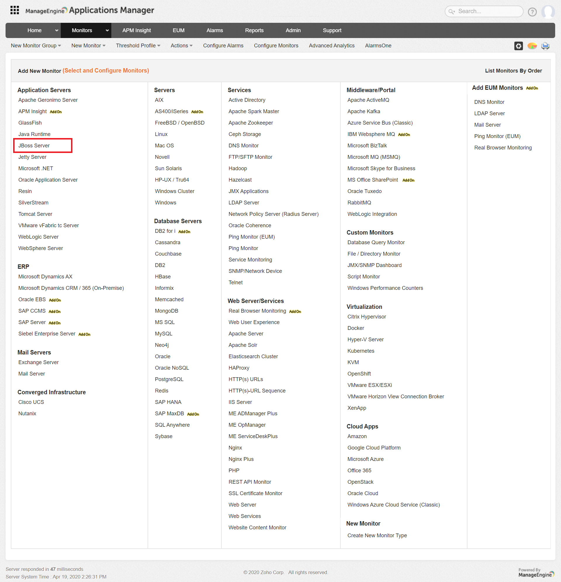 ManageEngine Applications Manager Demo for creating Monitor Groups