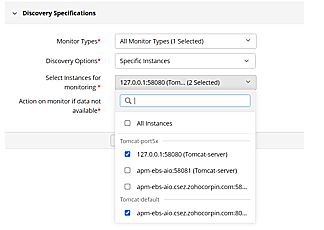 Configure acciones de descubrimiento con la integración con Prometheus - Applications Manager