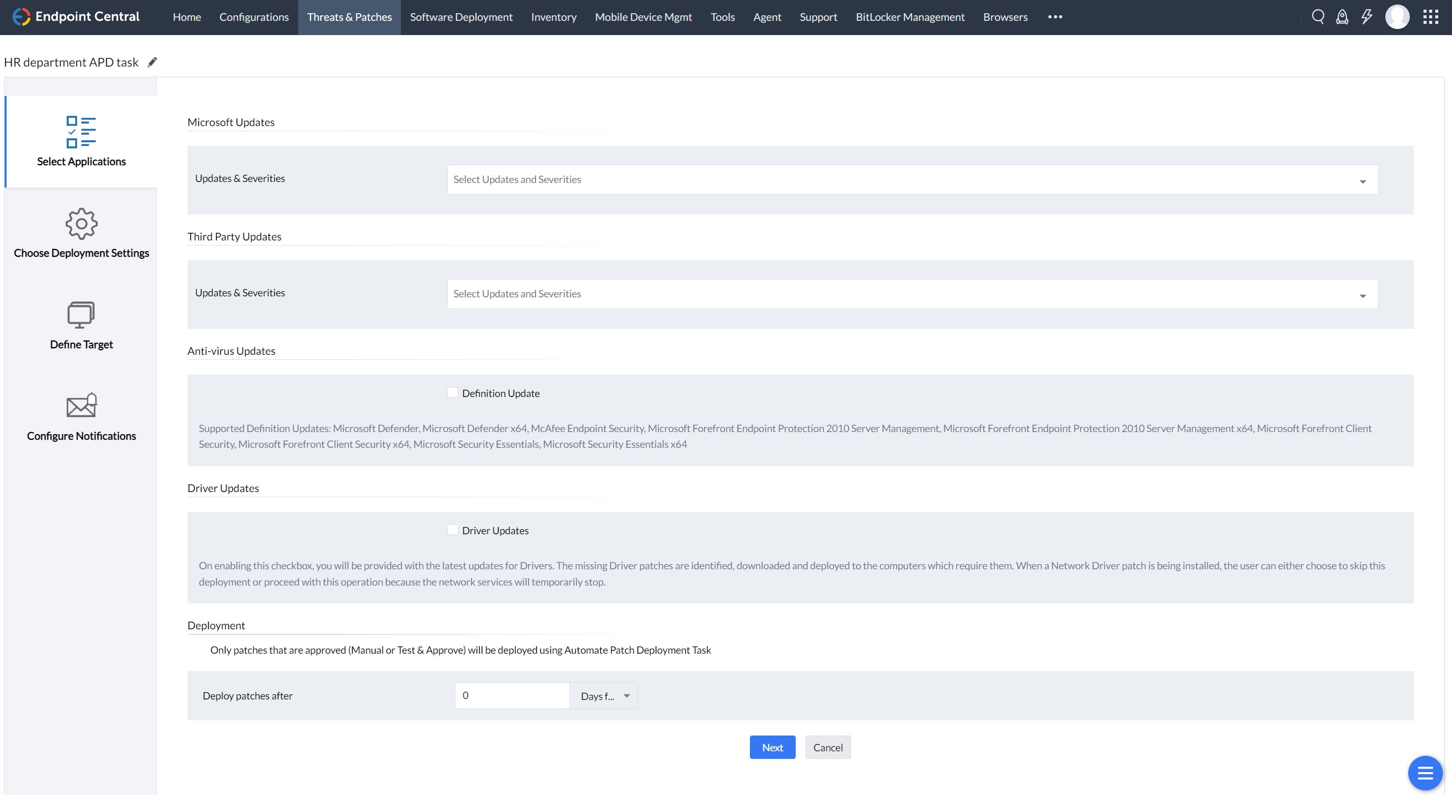 Automated Patch Deployment Deploy Missing Patches Manageengine