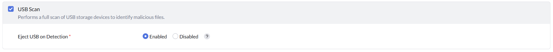 Eject USB on detection setting