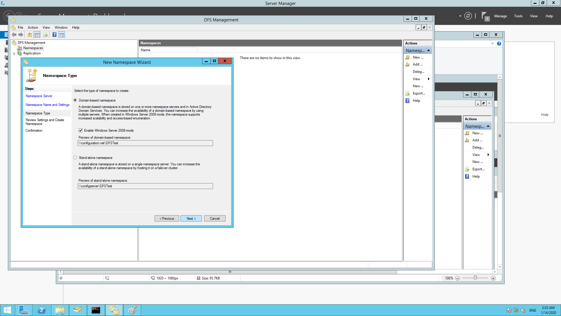How to setup DFS share in your environment