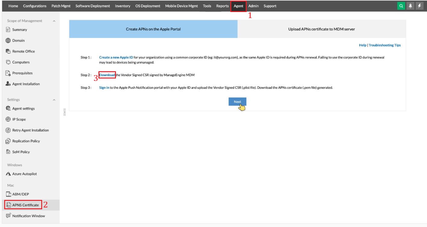 Creating APNs certificate