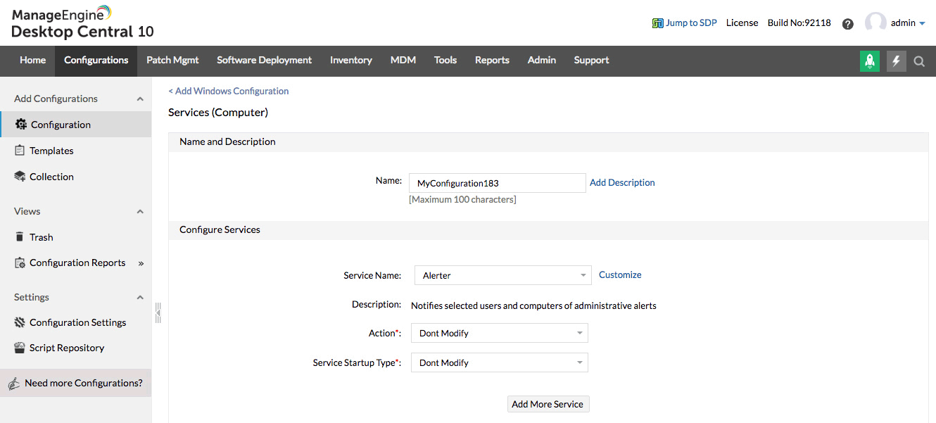 What are Windows Services? Windows Desktop Management Service ManageEngine Endpoint Central