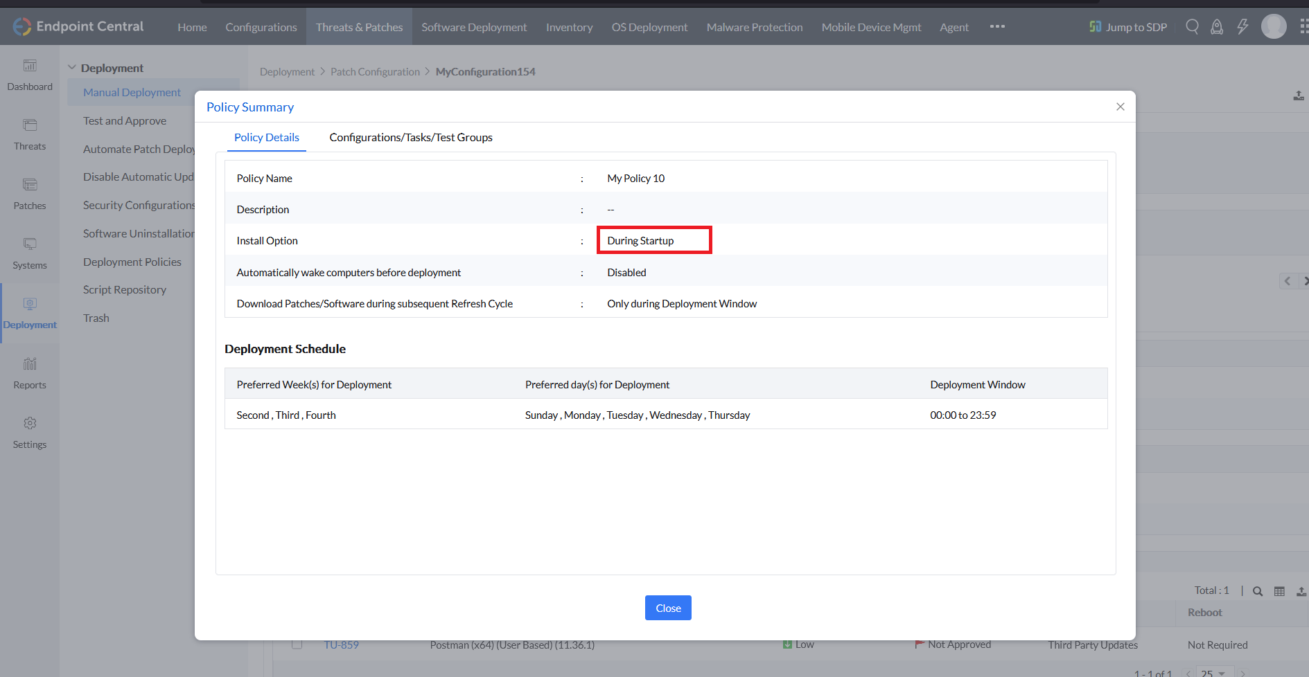 Deploy during System start up