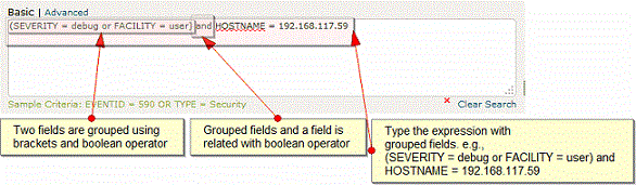 Basic Search - grouped fields