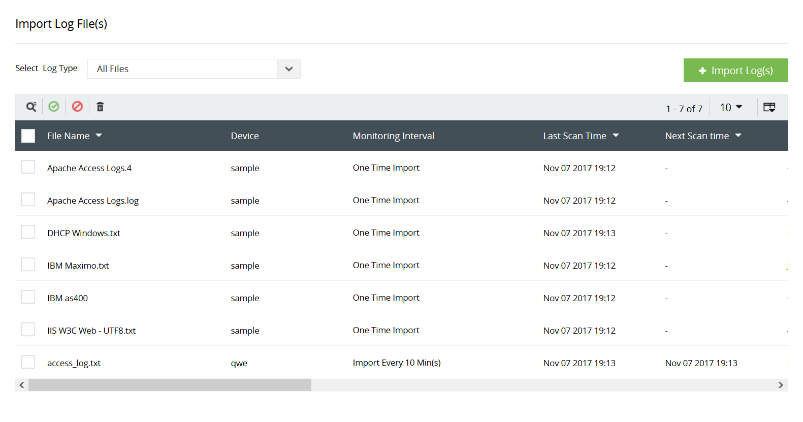 Import Application Logs To Eventlog Analyzer Eventlog Analyzer Standalone Managed Server Help
