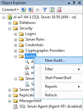 Object Explorer in MSSQL Server
