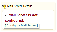 Mail server configuration prompt