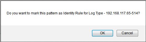 Save the pattern as Identity Rule for this user defined Log Type