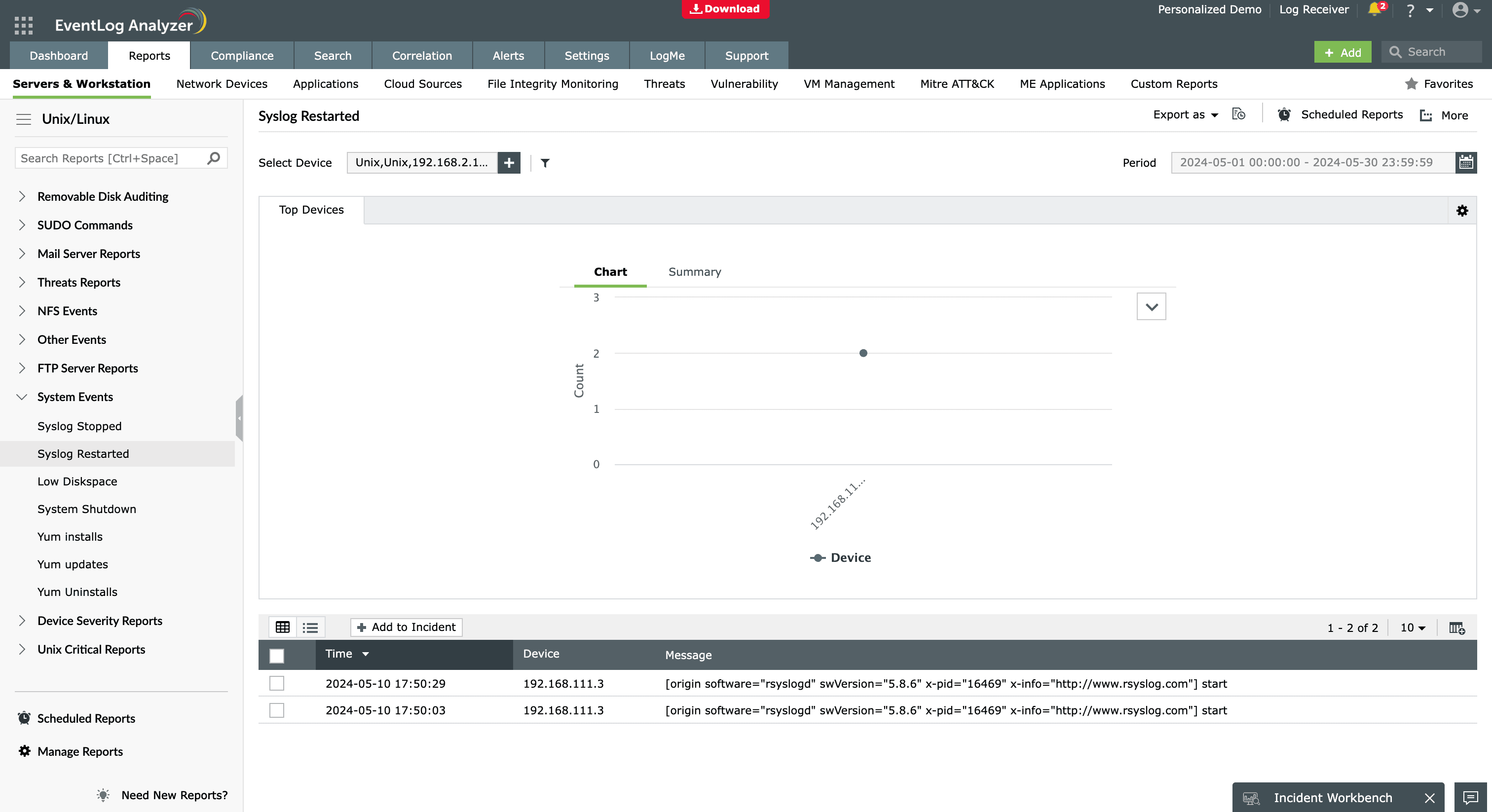 Syslog analyzer software