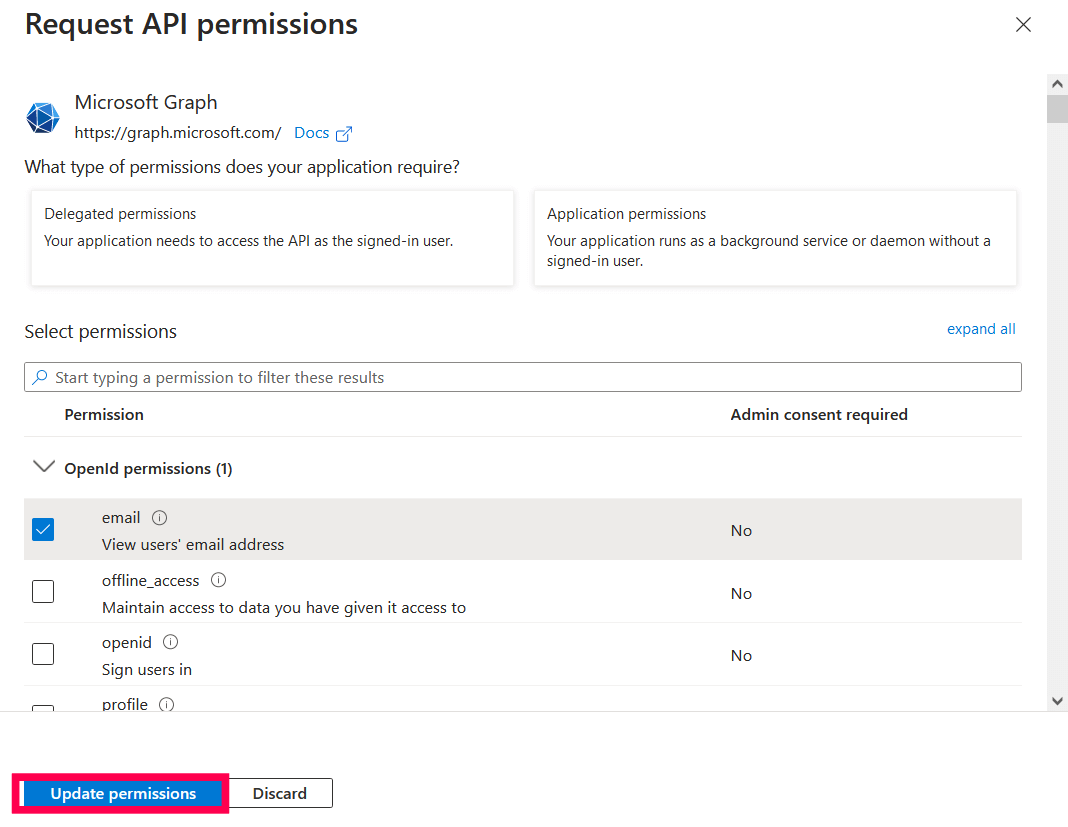 Steps to modify REST API permissions