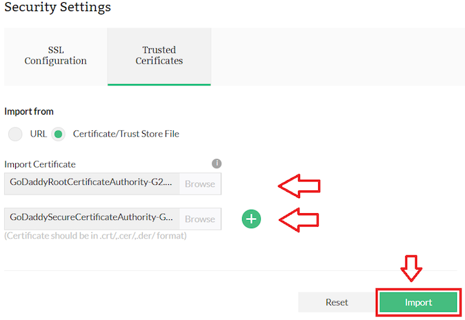 Add Certificates Trusted Store