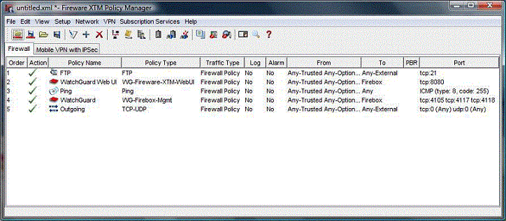 Import WatchGuard Configuration file