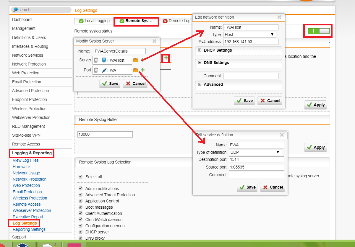 how to change ip address in sophos utm 9