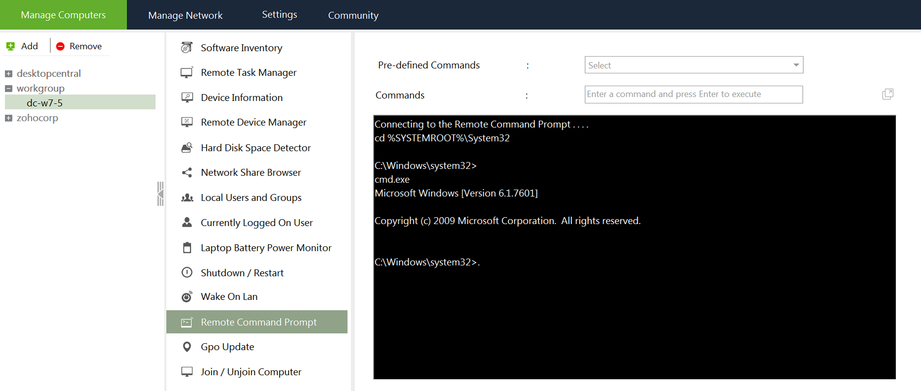 force restart via command prompt