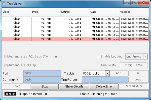 open source snmp trap receiver with display