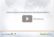 Central Server Installation (Distributed Edition) - Windows