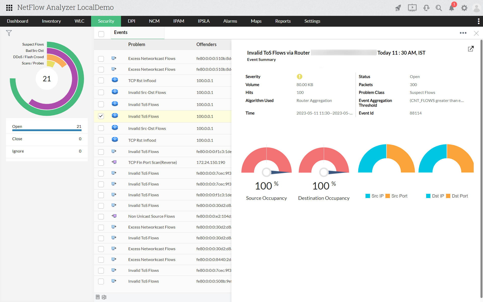 Bandwidth Utilization Report - ManageEngine NetFlow Analyzer