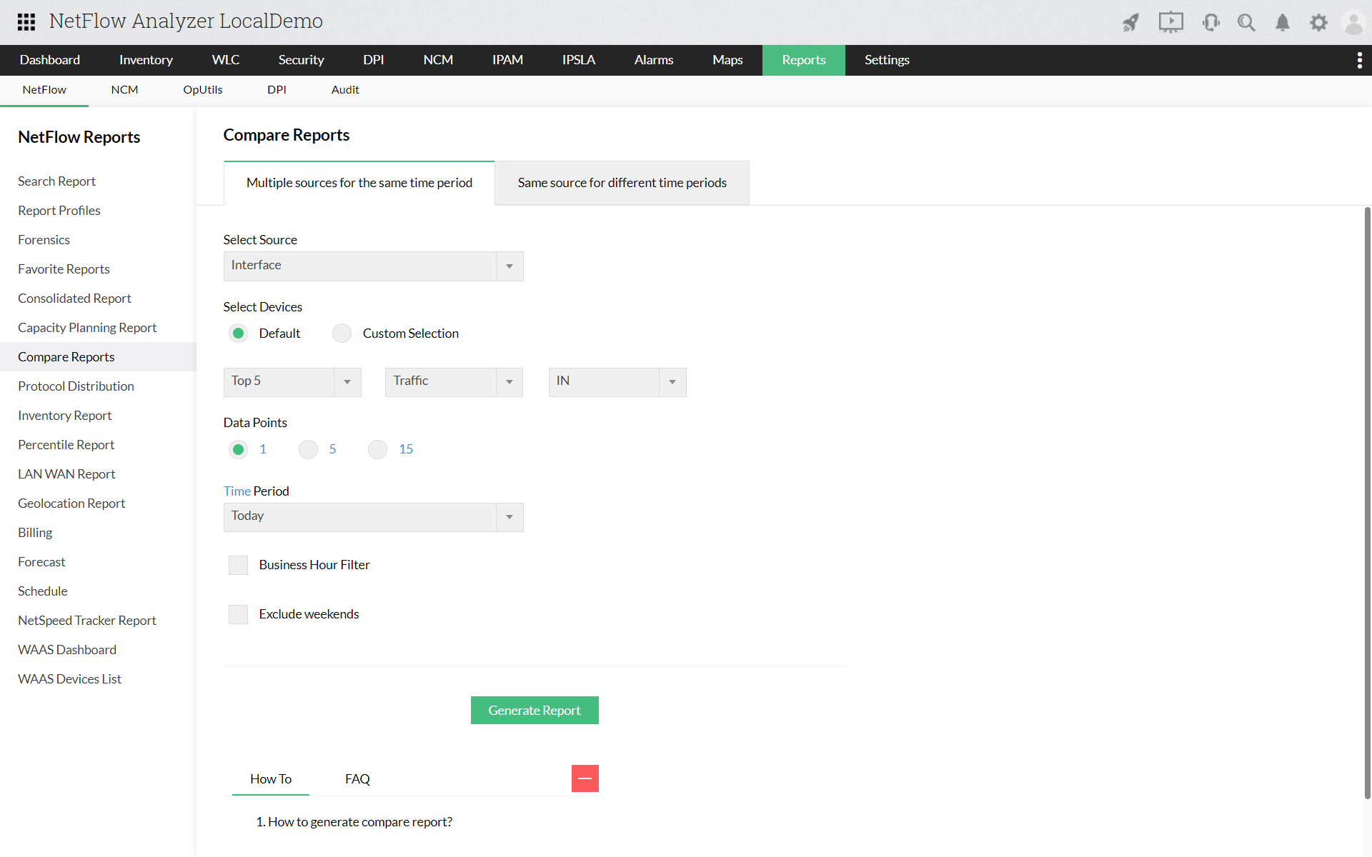 Bandwidth Usage Reporting - ManageEngine NetFlow Analyzer