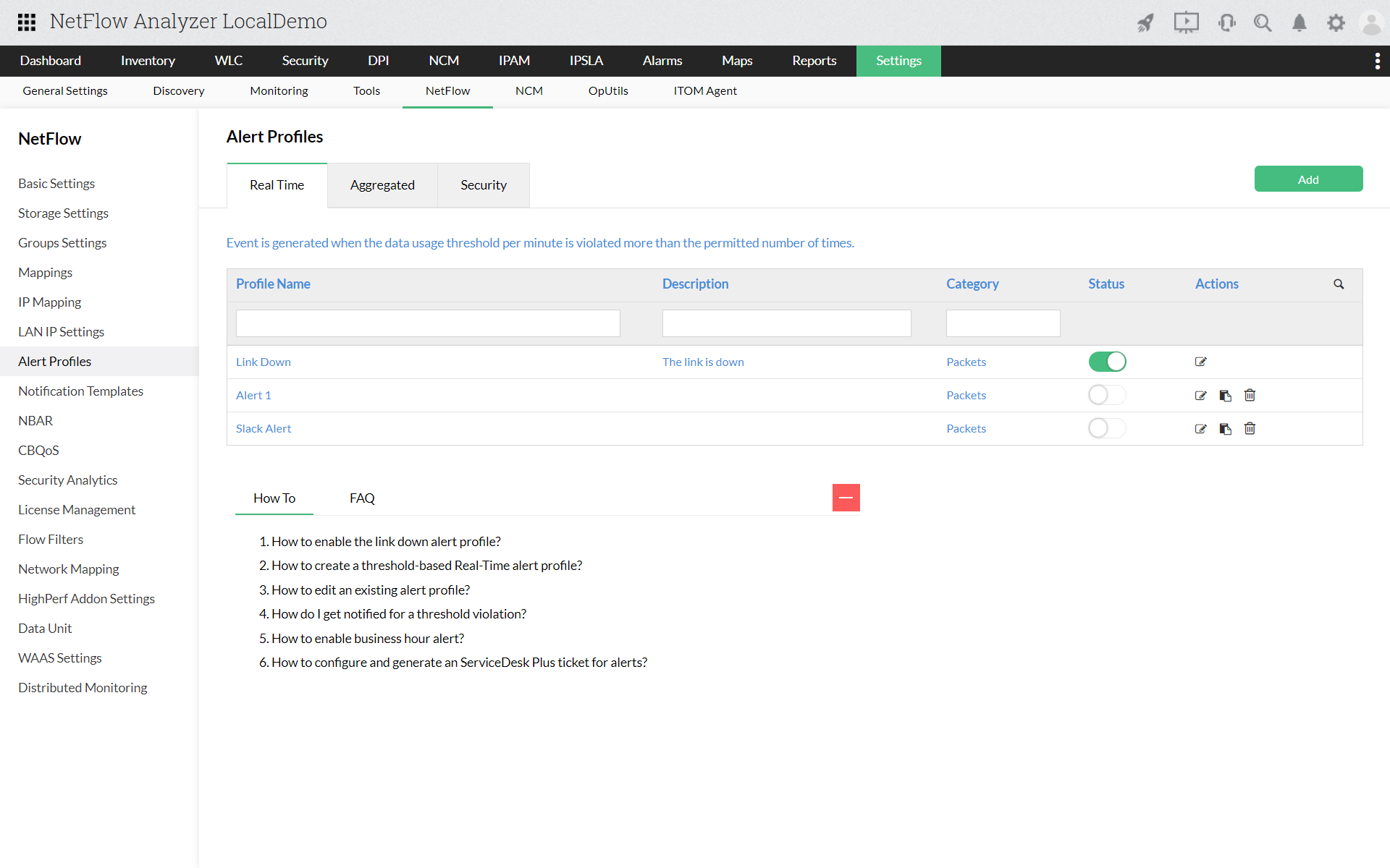 Bandwidth Utilization Monitoring - ManageEngine NetFlow Analyzer