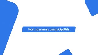 Port Scanner Network - ManageEngine OpUtils
