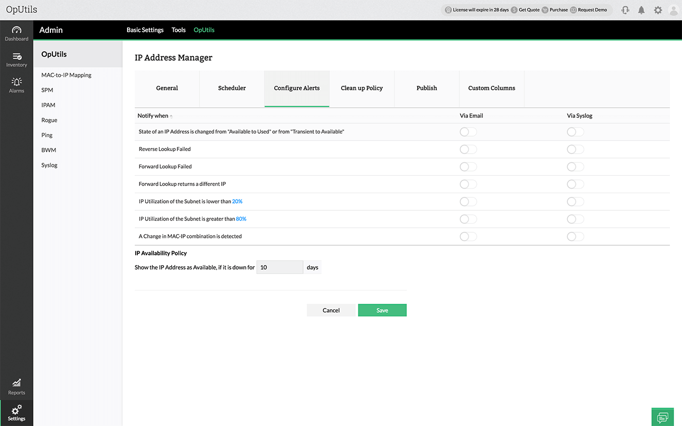 IP Address Management (IPAM) Tool IPAM SoftwareManageEngine OpUtils