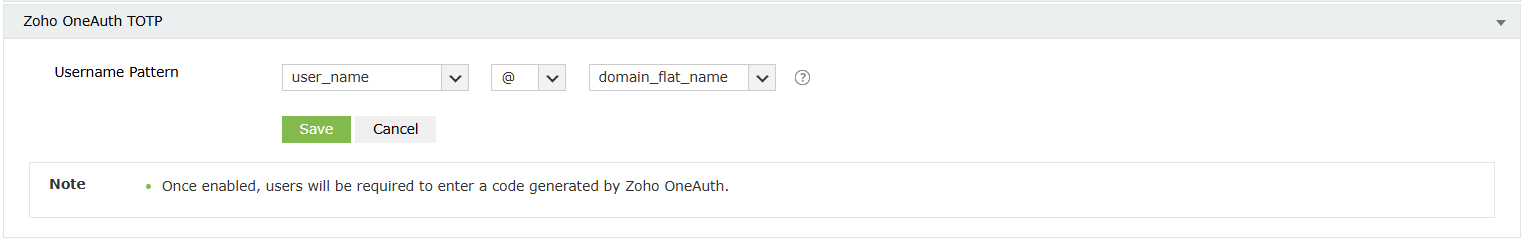 المصادقة TOTP من Zoho OneAuth