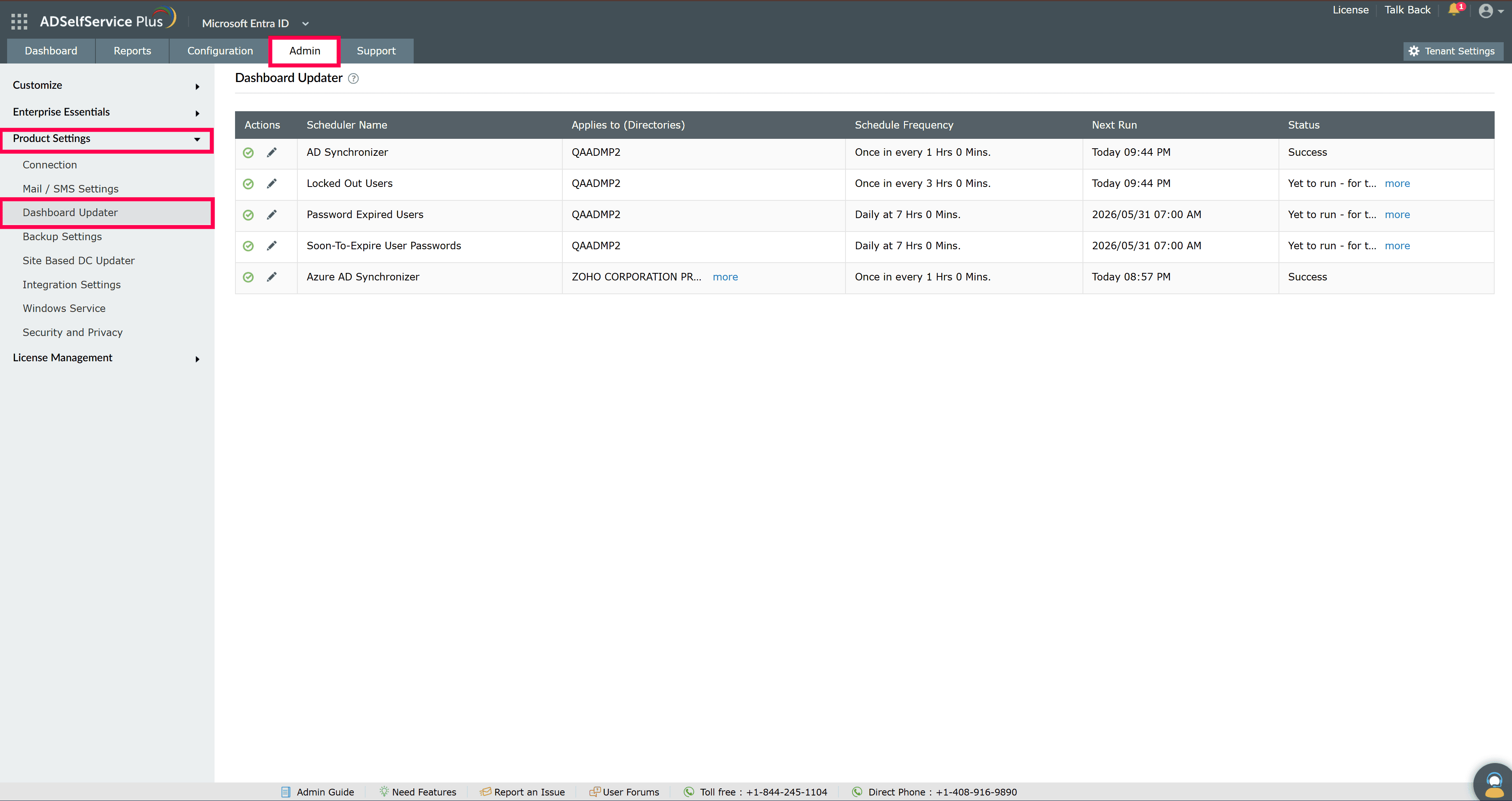 dashboard updater