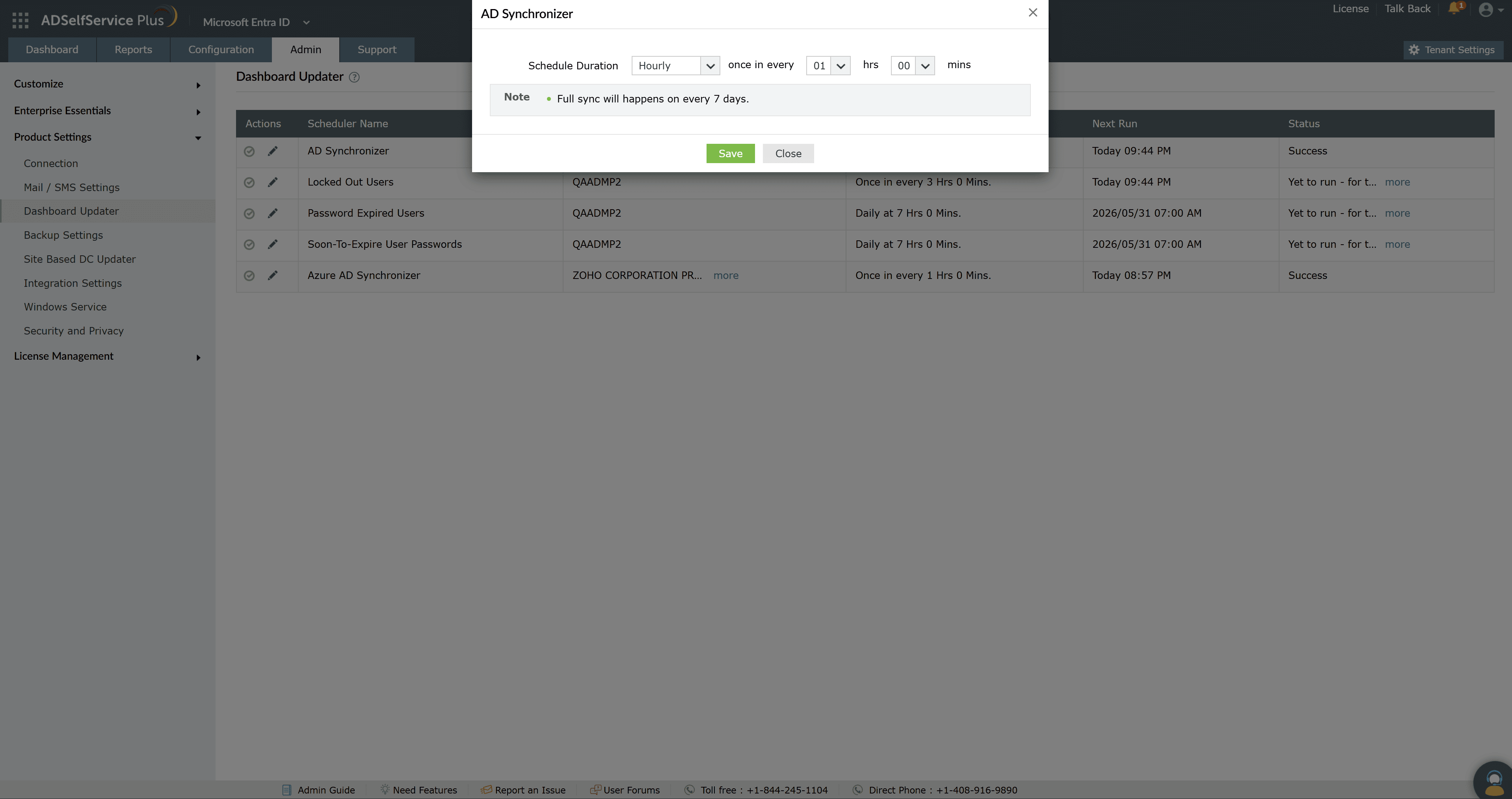 dashboard updater