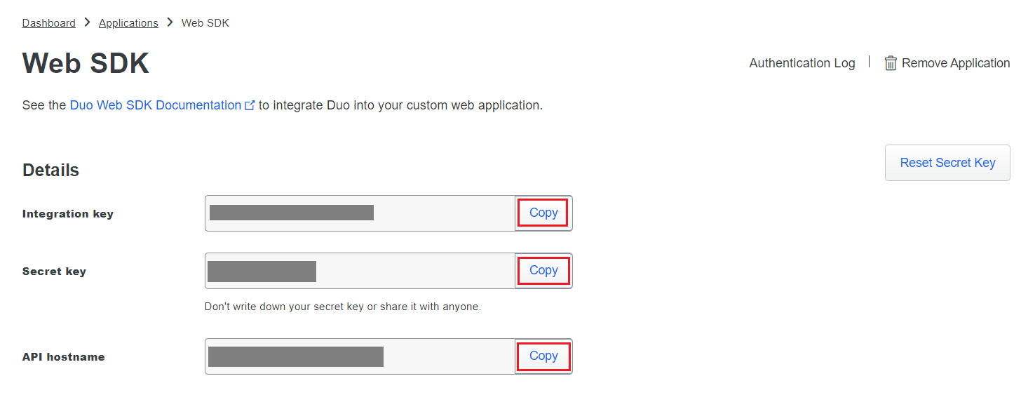Duo Security MFA web SDK in ADSelfServicePlus