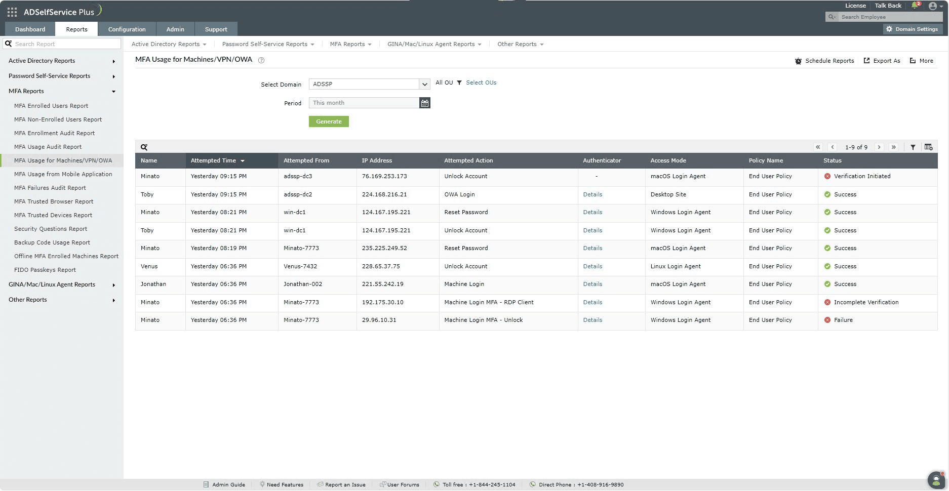 MFA Usage for Machines/VPN/OWA