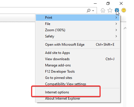 Enabling cookies in Internet Explorer