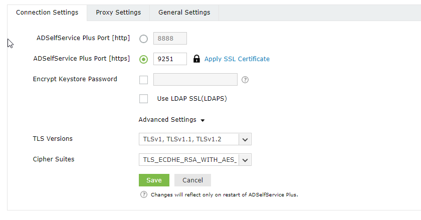 SSL SETTINGS