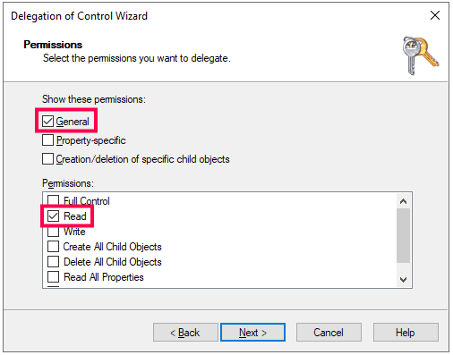 required privileges and permissions active directory 10