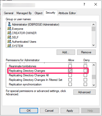 required privileges and permissions active directory 23