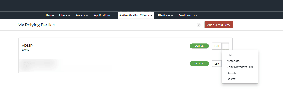 SAML Authentication