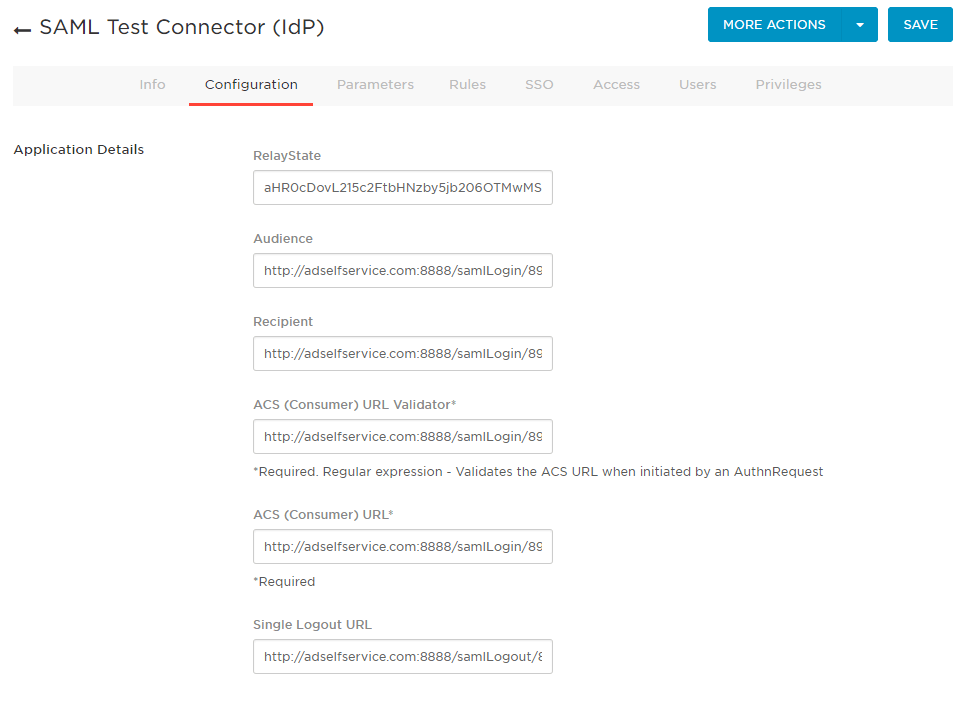 Connection configuration