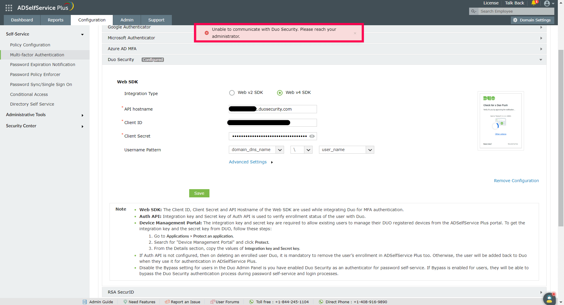 Troubleshooting Duo Security Authentication