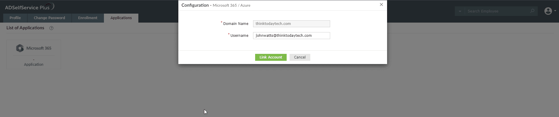 Linking a Microsoft Dynamics CRM or Microsoft 365/Azure account