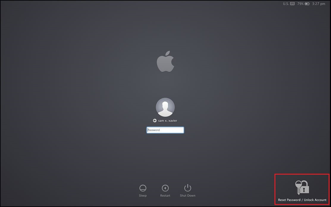 macOS logon screen