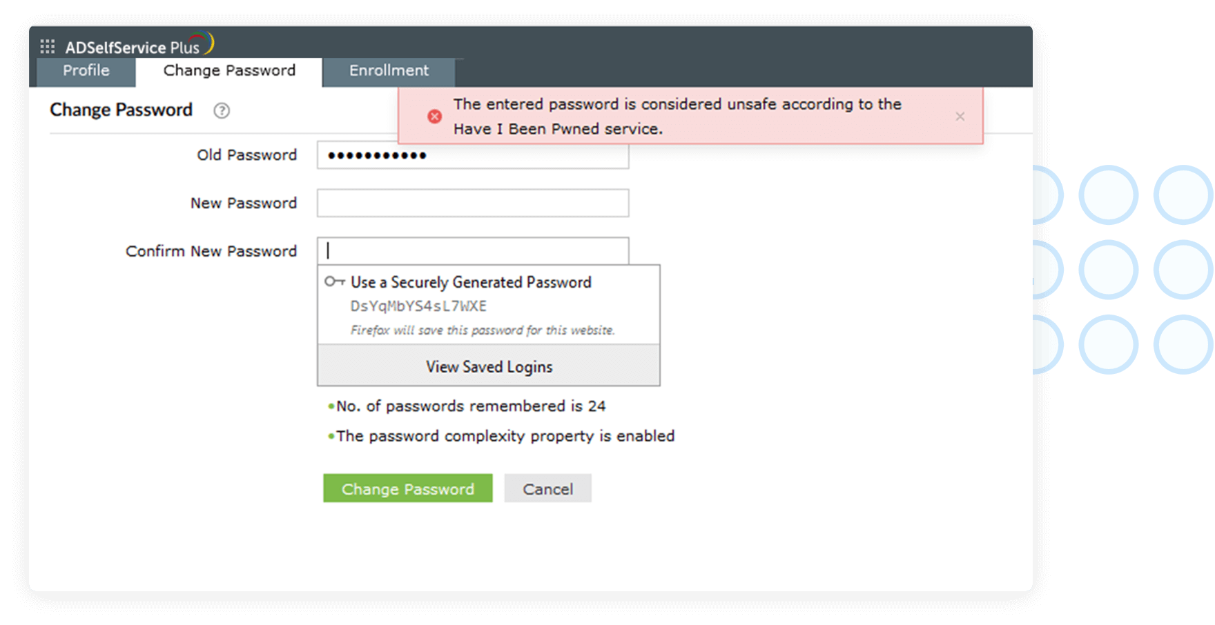 Restrict compromised passwords