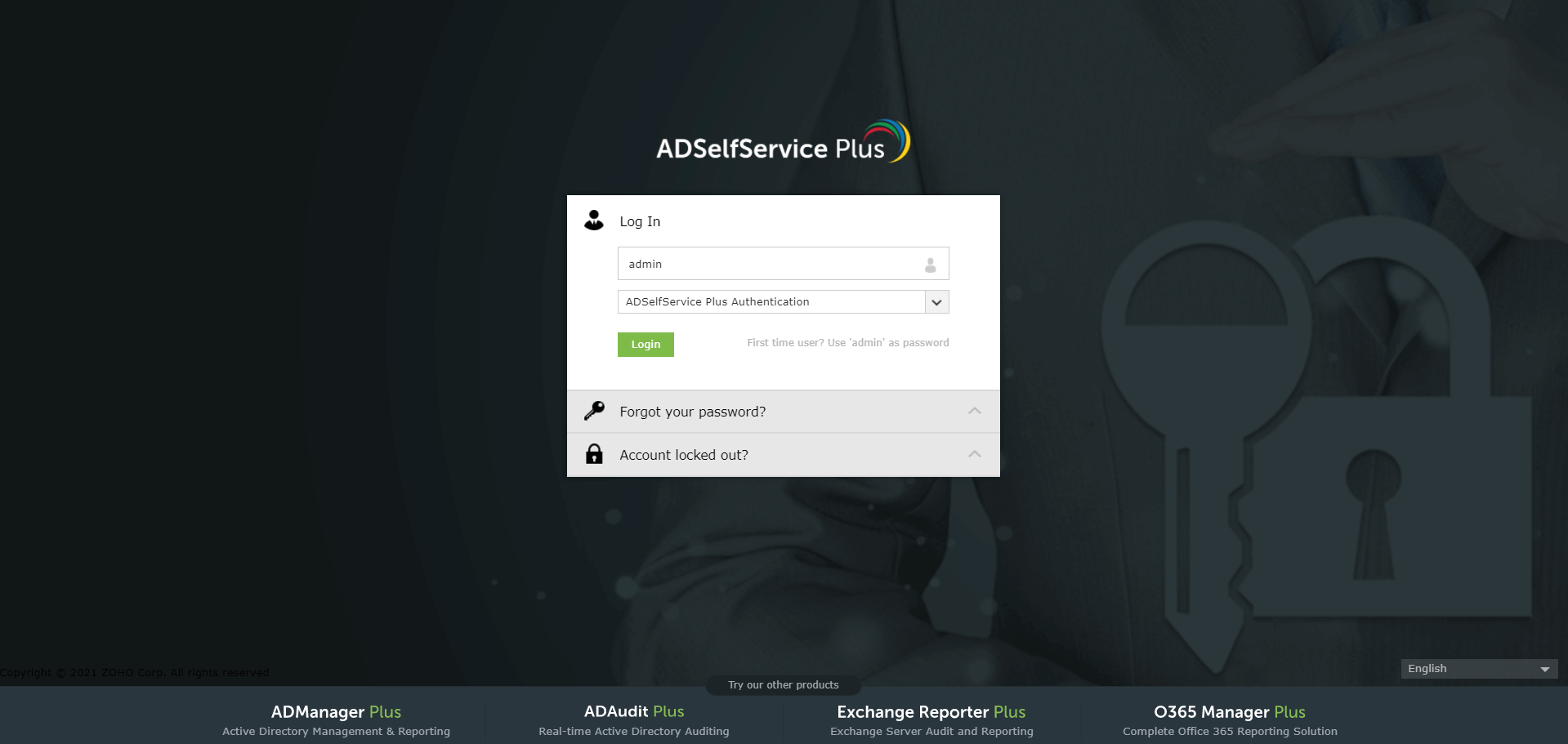 ADSelfService Plus login