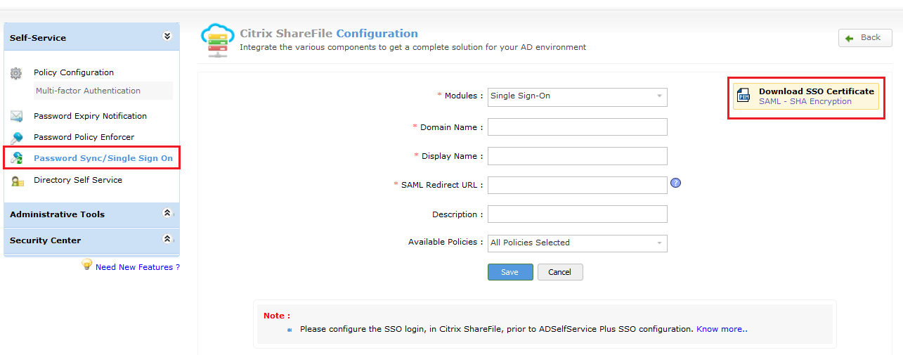 How To Configure Single Sign On For Citrix Sharefile